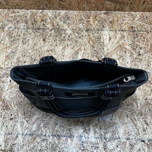 Kenneth Cole Nylon Olive Green Multi-Pocket Double Strap Handbag Purse Tote - Picture 5 of 10